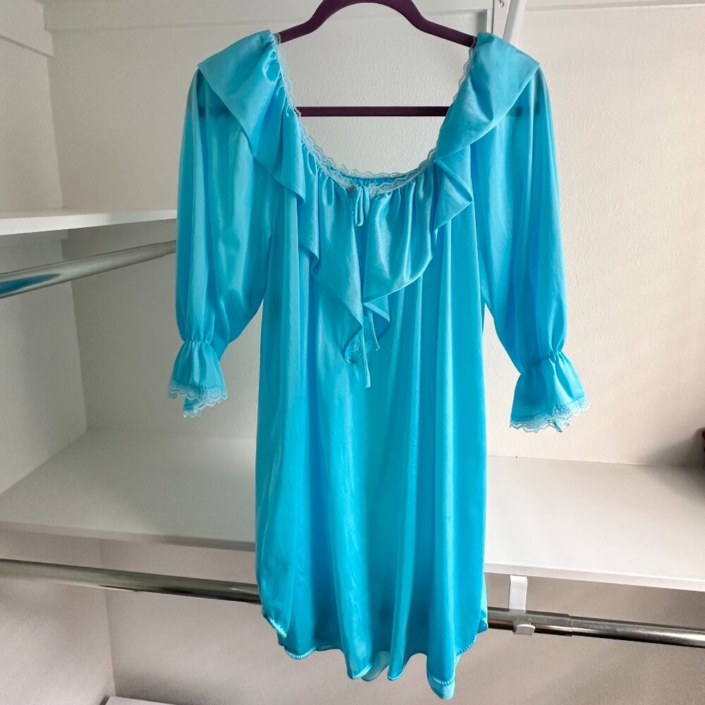 Vintage Aqua Nightgown